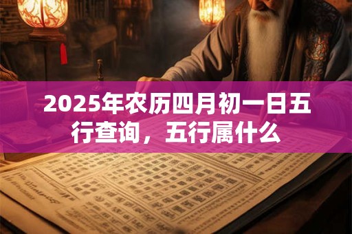 2025年农历四月初一日五行查询，五行属什么