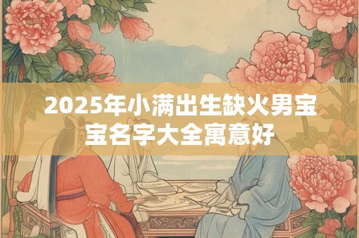 2025年小满出生缺火男宝宝名字大全寓意好