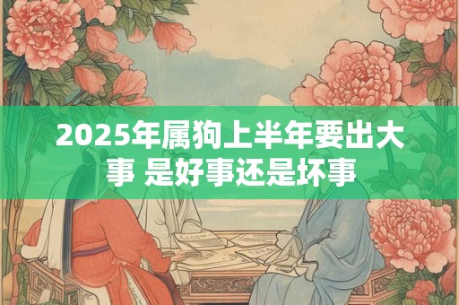 2025年属狗上半年要出大事 是好事还是坏事