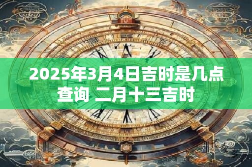 2025年3月4日吉时是几点查询 二月十三吉时