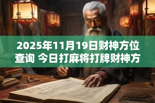 2025年11月19日财神方位查询 今日打麻将打牌财神方位
