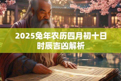 2026兔年农历四月初十日时辰吉凶解析