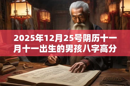 2025年12月25号阴历十一月十一出生的男孩八字高分起名字