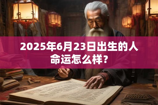 2025年6月23日出生的人命运怎么样？
