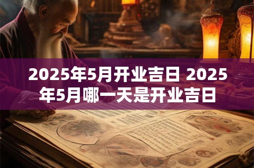 2025年5月开业吉日 2025年5月哪一天是开业吉日