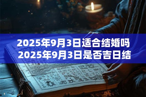 2025年9月3日适合结婚吗 2025年9月3日是否吉日结婚