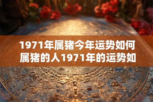 1971年属猪今年运势如何 属猪的人1971年的运势如何