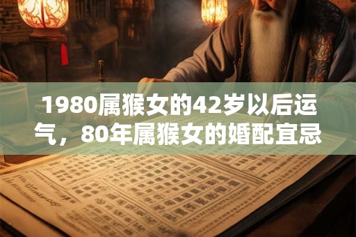 1980属猴女的42岁以后运气，80年属猴女的婚配宜忌