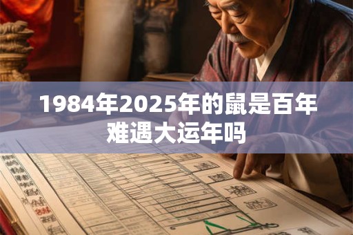 1984年2025年的鼠是百年难遇大运年吗