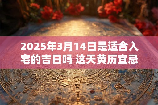 2025年3月14日是适合入宅的吉日吗 这天黄历宜忌