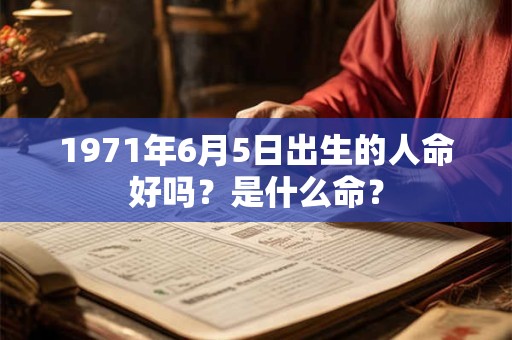 1971年6月5日出生的人命好吗？是什么命？