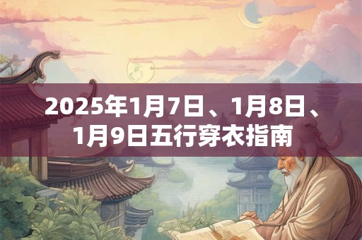 2025年1月7日、1月8日、1月9日五行穿衣指南