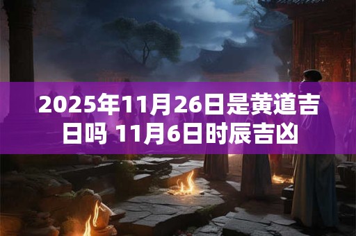 2025年11月26日是黄道吉日吗 11月6日时辰吉凶 2025年11月26日是黄道吉日吗 11月6日时辰吉凶