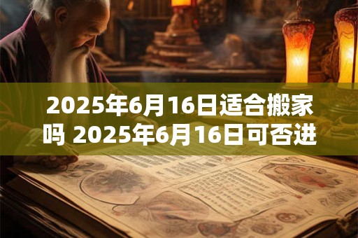 2025年6月16日适合搬家吗 2025年6月16日可否进行搬家