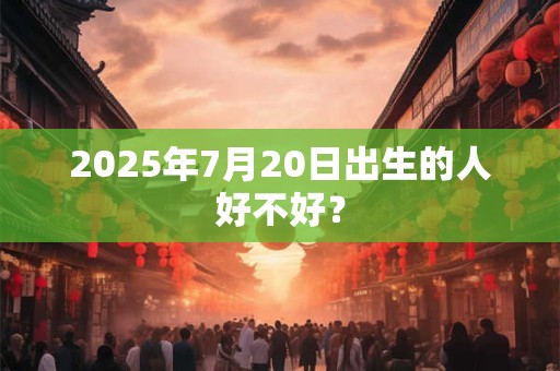 2026年7月20日出生的人好不好？