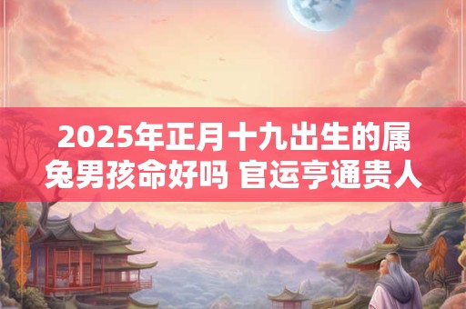 2025年正月十九出生的属兔男孩命好吗 官运亨通贵人运佳
