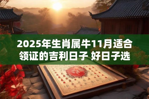 2025年生肖属牛11月适合领证的吉利日子 好日子选择看八字
