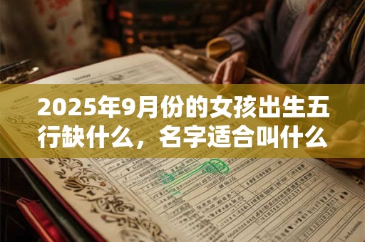 2025年9月份的女孩出生五行缺什么，名字适合叫什么好听？
