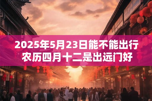 2025年5月23日能不能出行 农历四月十二是出远门好日子吗