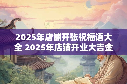 2026年店铺开张祝福语大全 2026年店铺开业大吉金句