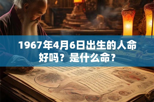 1967年4月6日出生的人命好吗？是什么命？