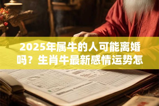 2025年属牛的人可能离婚吗？生肖牛最新感情运势怎么样