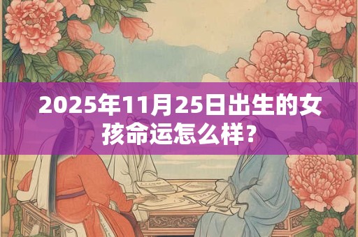 2025年11月25日出生的女孩命运怎么样？