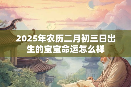 2025年农历二月初三日出生的宝宝命运怎么样