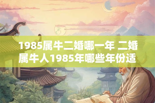 1985属牛二婚哪一年 二婚属牛人1985年哪些年份适合结婚呢