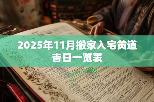 2025年11月搬家入宅黄道吉日一览表