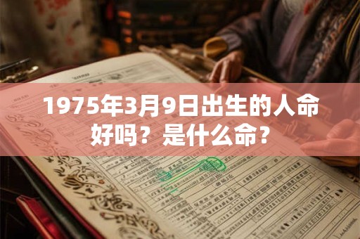 1975年3月9日出生的人命好吗？是什么命？