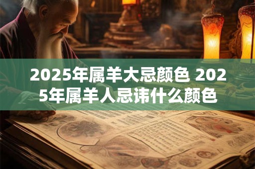 2026年属羊大忌颜色 2026年属羊人忌讳什么颜色
