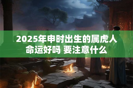 2025年申时出生的属虎人命运好吗 要注意什么