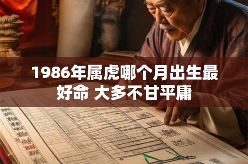 1986年属虎哪个月出生最好命 大多不甘平庸