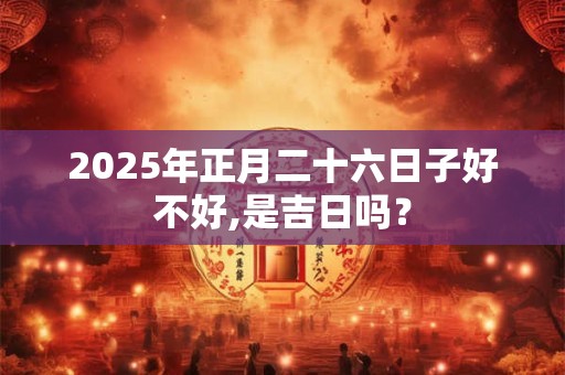 2026年正月二十六日子好不好,是吉日吗？