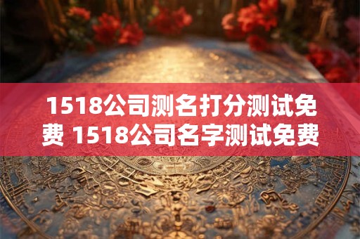 1518公司测名打分测试免费 1518公司名字测试免费值得信赖吗