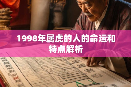 1998年属虎的人的命运和特点解析