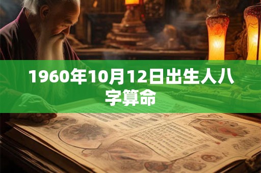 1960年10月12日出生人八字算命
