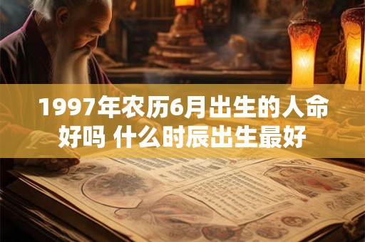1997年农历6月出生的人命好吗 什么时辰出生最好