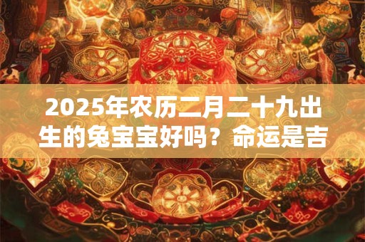 2026年农历二月二十九出生的兔宝宝好吗？命运是吉是凶？