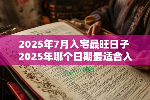 2025年7月入宅最旺日子 2025年哪个日期最适合入宅