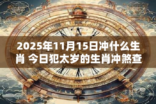 2025年11月15日冲什么生肖 今日犯太岁的生肖冲煞查询：