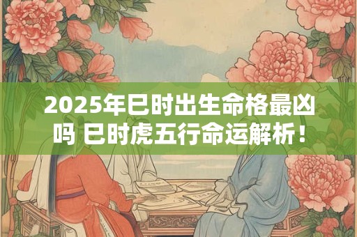 2025年巳时出生命格最凶吗 巳时虎五行命运解析！