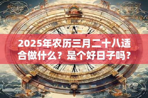 2025年农历三月二十八适合做什么？是个好日子吗？