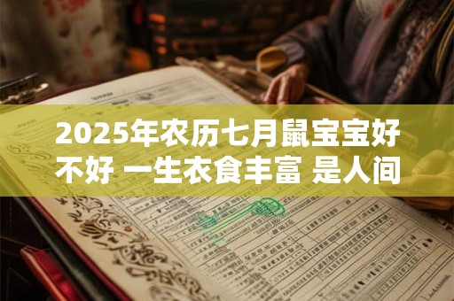 2025年农历七月鼠宝宝好不好 一生衣食丰富 是人间福人