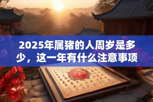 2025年属猪的人周岁是多少，这一年有什么注意事项？