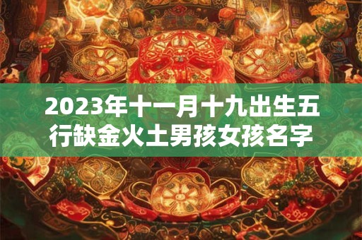 2023年十一月十九出生五行缺金火土男孩女孩名字