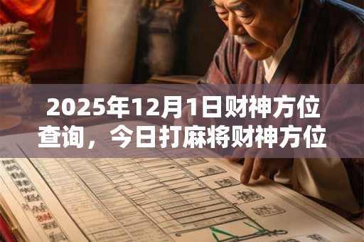 2025年12月1日财神方位查询，今日打麻将财神方位一览表