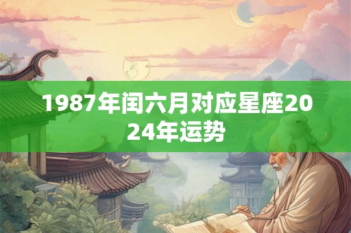 1987年闰六月对应星座2024年运势