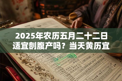 2025年农历五月二十二日适宜剖腹产吗？当天黄历宜忌查询